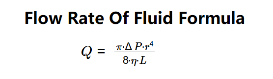 Flow Rate of Fluid in Pipe Formula