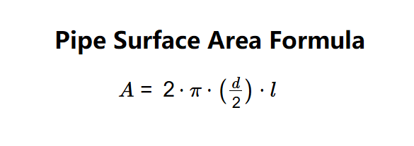 Pipe Surface Area Formula