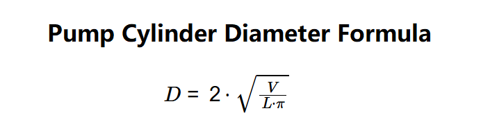 Pump Cylinder Diameter Formula